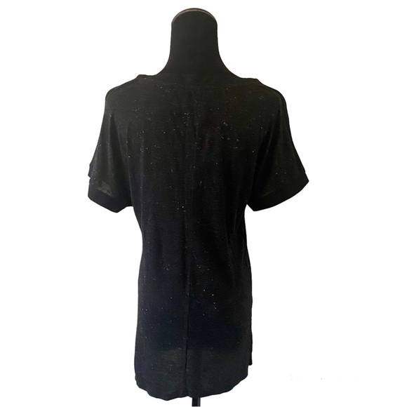 SANCTUARY NWT ‘Ashley’ Glitter Detail Top Black and Gold Size XS - Picture 5 of 9